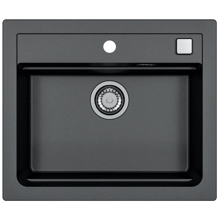 ГРАНИТНА КУХНЕНСКА МИВКА ALVEUS ATROX 30 59Х50Х19.5 СМ. ЧЕРНА