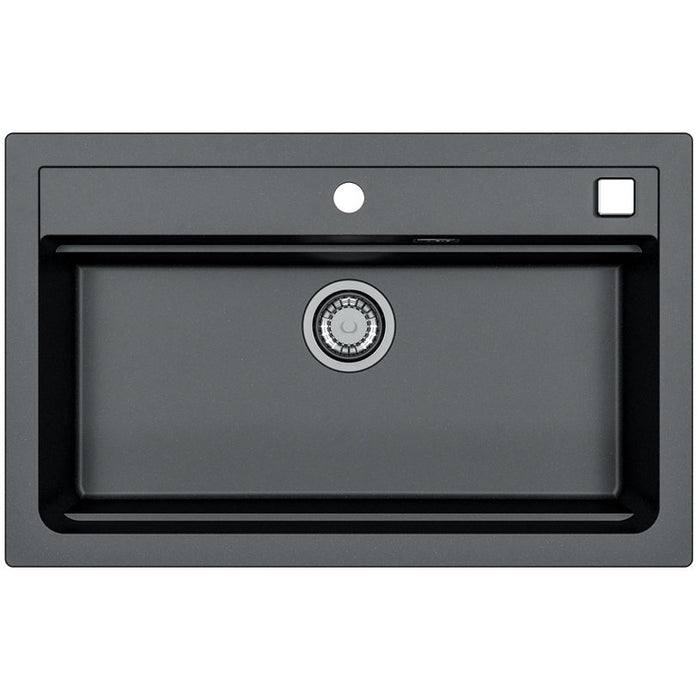 ГРАНИТНА КУХНЕНСКА МИВКА ALVEUS ATROX 40 79Х50Х19.5 СМ. ЧЕРНА