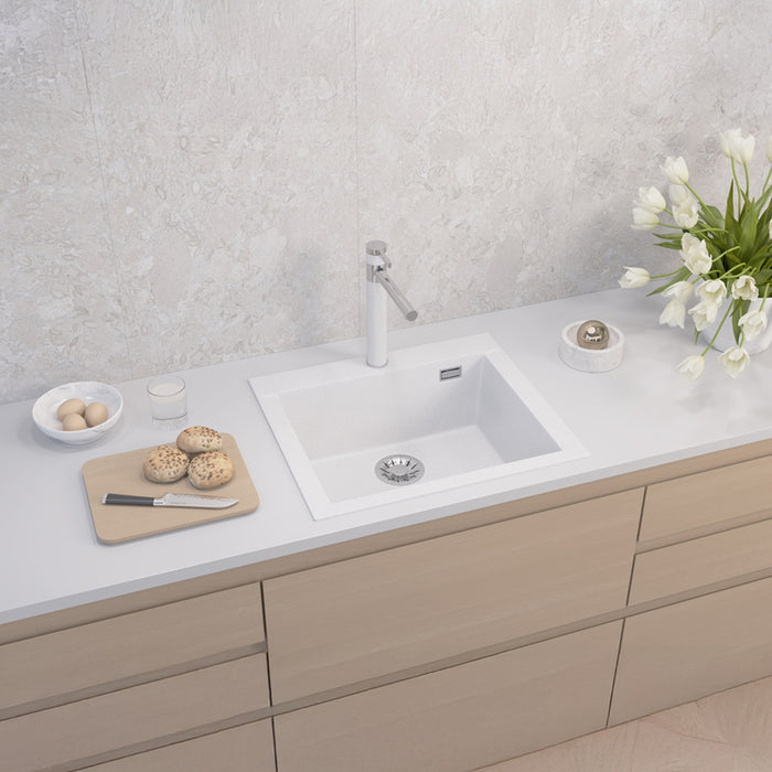 ГРАНИТНА КУХНЕНСКА МИВКА ALVEUS PURE-G 30 БЯЛА