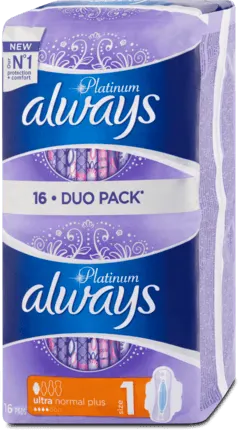 Дамски превръзки Platinum Ultra Normal duo, 16 бр
