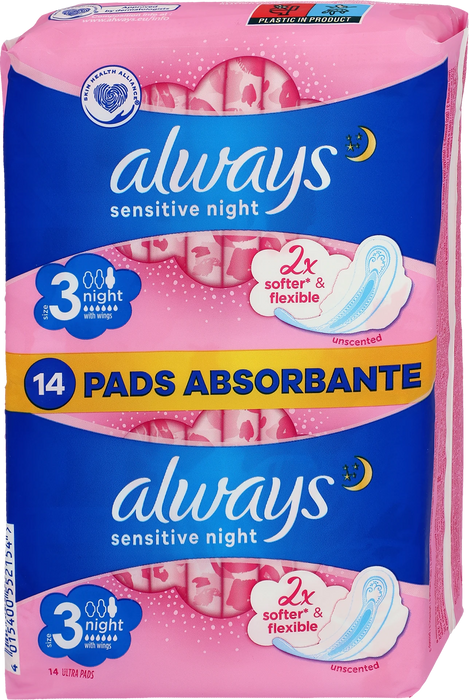 Дамски превръзки Sensitive Night, 14 бр