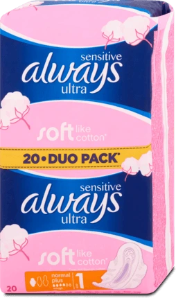 Дамски превръзки Sensitive normal plus, 20 бр