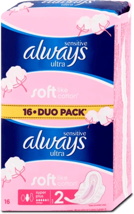 Дамски превръзки Sensitive Super Plus, 16 бр