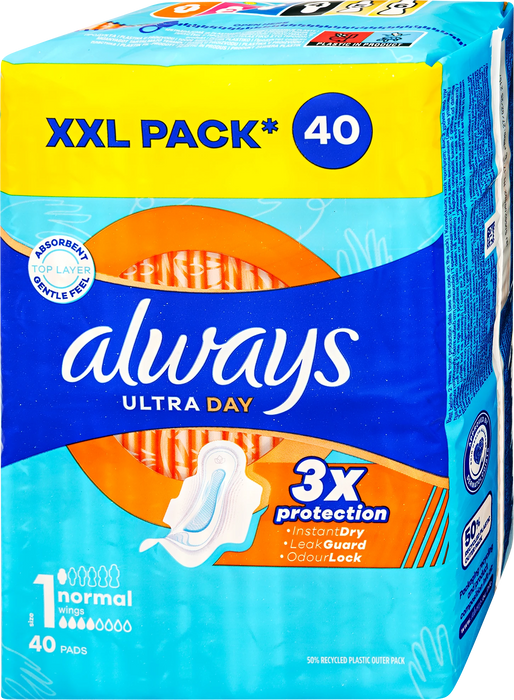 Превръзки Ultra Day с крилца, размер 1, 40 бр