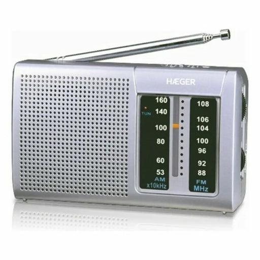 AM / FM радио Haeger PR-BIB.001A Сив