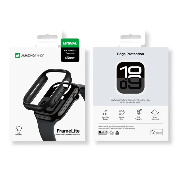 AmazingThing Minimal Case за Apple Watch 46mm – черен