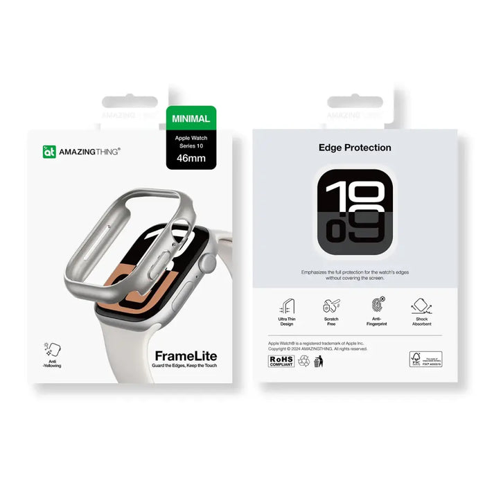 AmazingThing Minimal Case за Apple Watch 46mm – сребрист