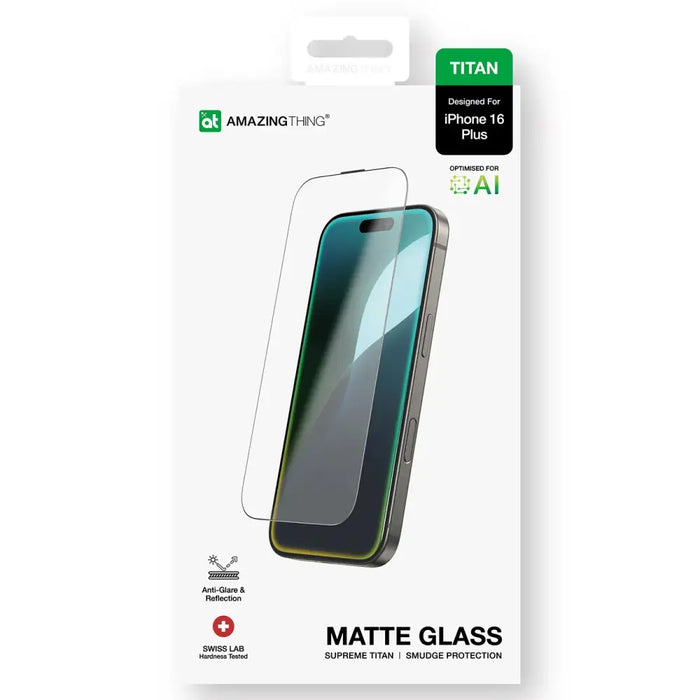 AmazingThing Titan Matte Glass закалено стъкло за iPhone 16