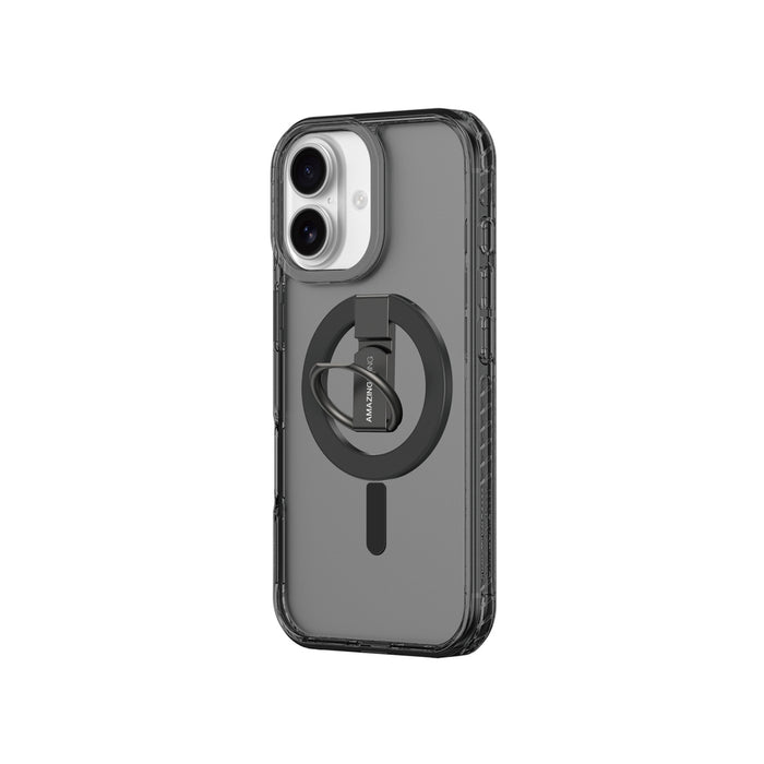 AmazingThing Titan Pro Grip Ring Set Case за iPhone 17, съвместим с MagSafe - черен
