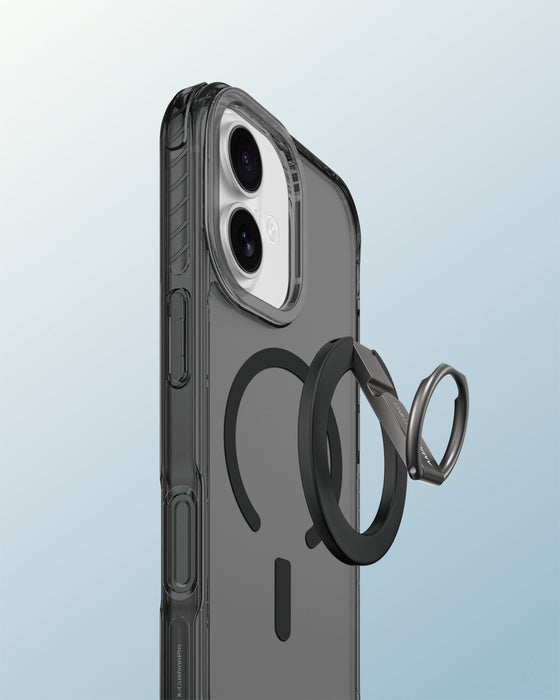 AmazingThing Titan Pro Grip Ring Set Case за iPhone 17, съвместим с MagSafe - черен
