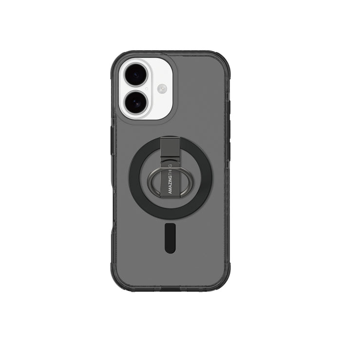 AmazingThing Titan Pro Grip Ring Set Case за iPhone 17, съвместим с MagSafe - черен
