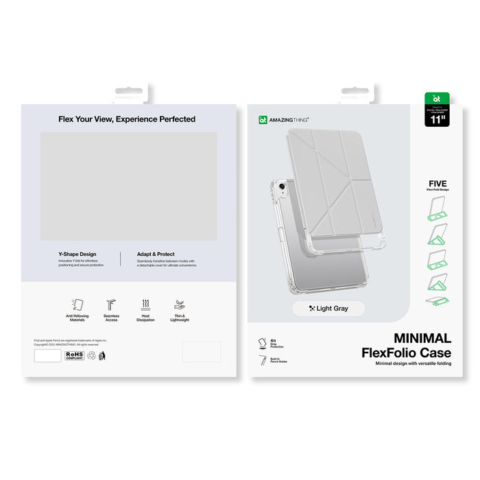 AmazingThing Minimal калъф за iPad Air 11" M2/M3/M4 (2024/2025/2026) - сив