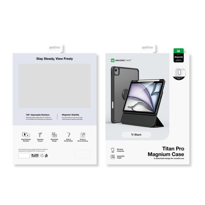 Калъф AmazingThing Titan Pro Mag за iPad 11" 2025 - черен