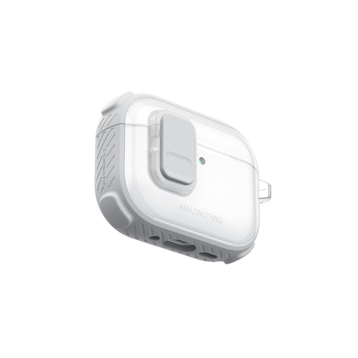 Калъф AmazingThing Titan Pro Mag Clear за AirPods Pro 3 - бял