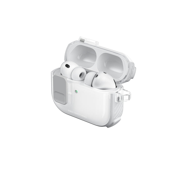 Калъф AmazingThing Titan Pro Mag Clear за AirPods Pro 3 - бял