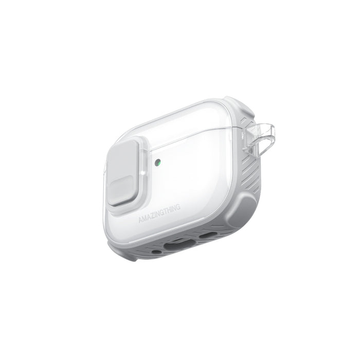 Калъф AmazingThing Titan Pro Mag Clear за AirPods Pro 3 - бял