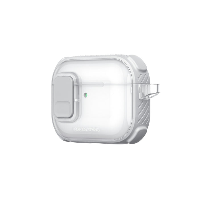 Калъф AmazingThing Titan Pro Mag Clear за AirPods Pro 3 - бял