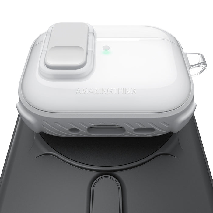 Калъф AmazingThing Titan Pro Mag Clear за AirPods Pro 3 - бял
