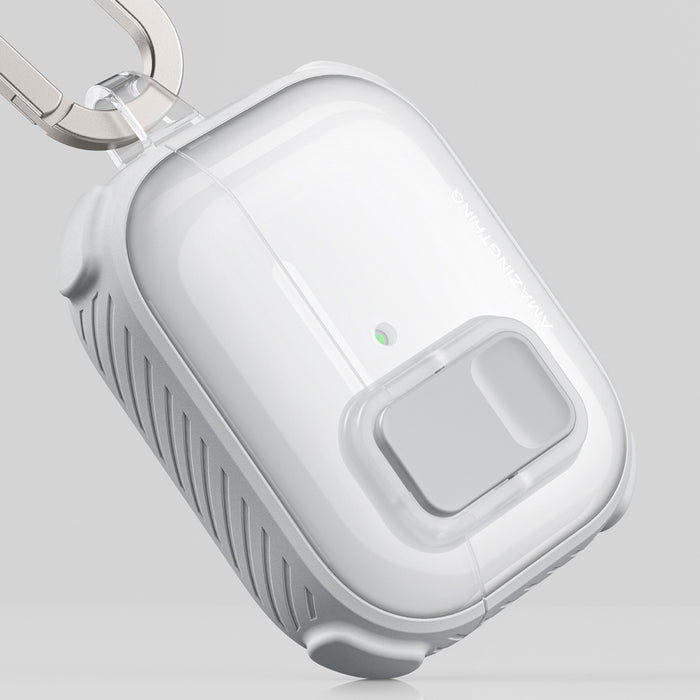 Калъф AmazingThing Titan Pro Mag Clear за AirPods Pro 3 - бял