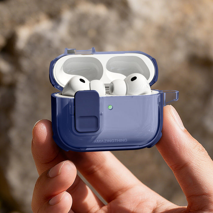 Калъф AmazingThing Titan Pro Mag Clear за AirPods Pro 3 - син