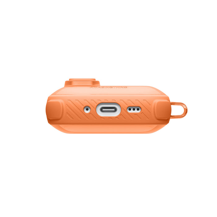 Калъф AmazingThing Titan Pro Mag Clear за AirPods Pro 3 - оранжев