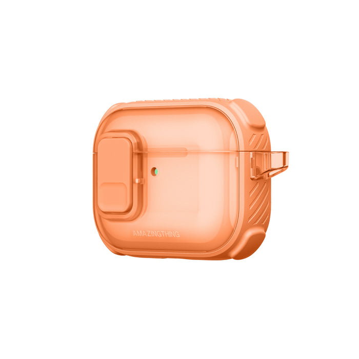 Калъф AmazingThing Titan Pro Mag Clear за AirPods Pro 3 - оранжев