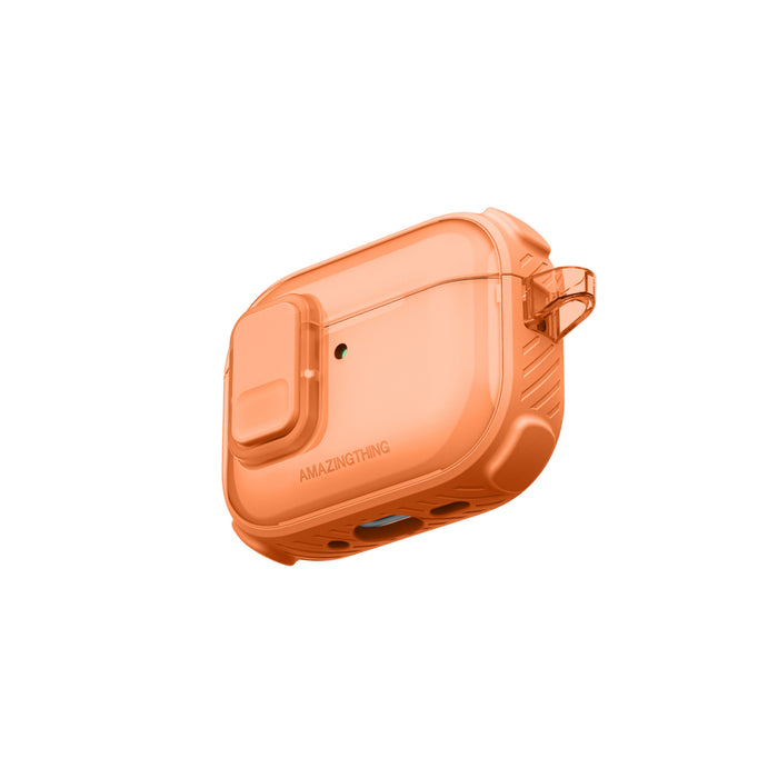 Калъф AmazingThing Titan Pro Mag Clear за AirPods Pro 3 - оранжев