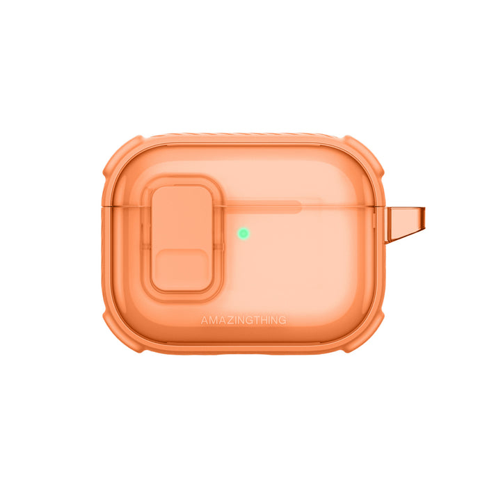 Калъф AmazingThing Titan Pro Mag Clear за AirPods Pro 3 - оранжев