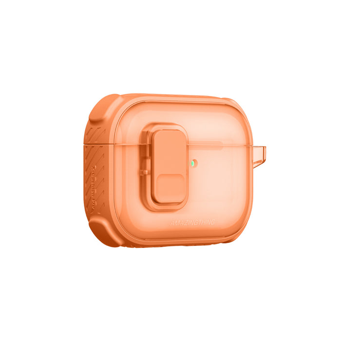 Калъф AmazingThing Titan Pro Mag Clear за AirPods Pro 3 - оранжев