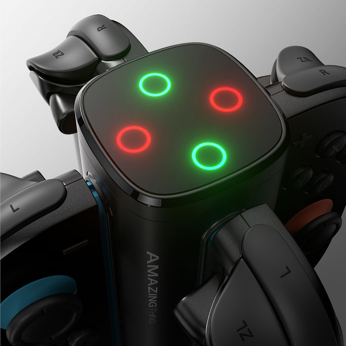 Зарядно устройство AmazingThing Thunder Pro PlayDock за контролери Nintendo Switch 2 - черно
