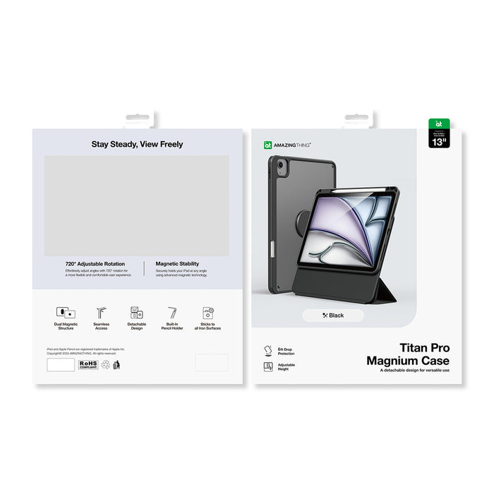 Калъф AmazingThing Titan Pro Mag за iPad Air M3 13" - черен