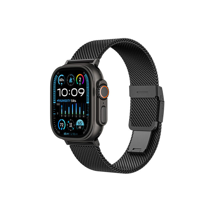 AmazingThing Titan Premium Metal Band за AppleWatch 38/40/41/42/44/45/46/49 мм - Черен