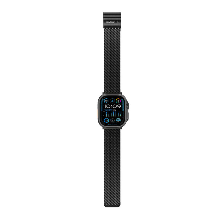 AmazingThing Titan Premium Metal Band за AppleWatch 38/40/41/42/44/45/46/49 мм - Черен