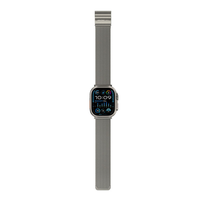 AmazingThing Titan Premium Metal Band за AppleWatch 38/40/41/42/44/45/46/49 мм - сребриста