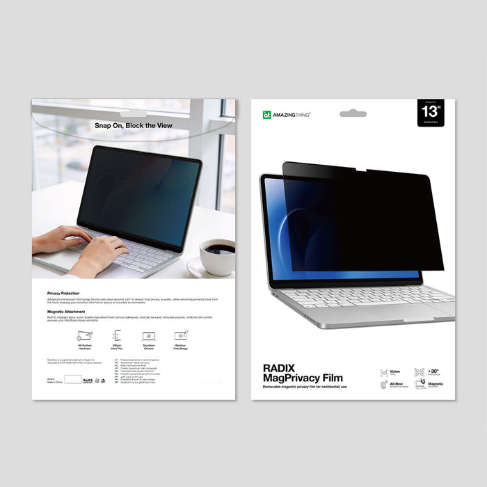 AmazingThing Radix Mag фолио за поверителност за MacBook Neo 13"
