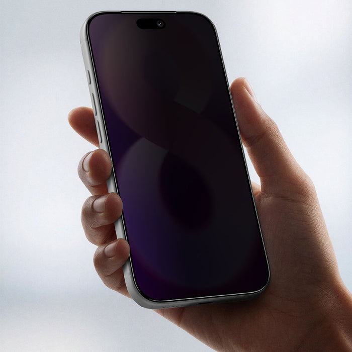 AmazingThing Radix +Care Privacy Glass за iPhone 18 Pro с монтажна рамка