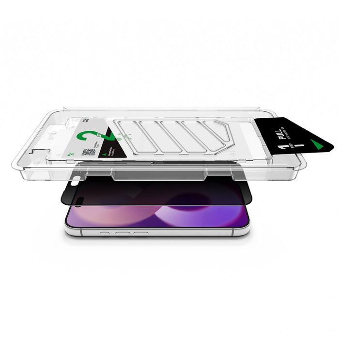 AmazingThing Radix +Care Privacy Glass за iPhone 18 Pro с монтажна рамка