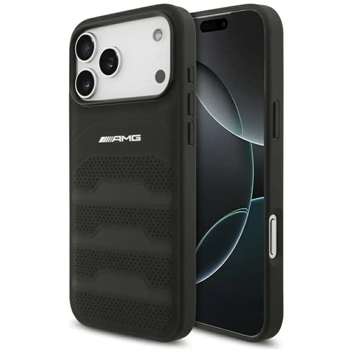 AMG кожен калъф с лого с вдлъбнати линии за iPhone 17 Pro