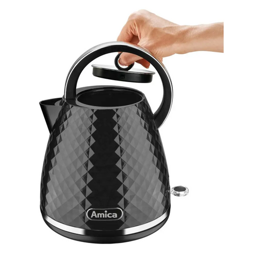 Amica KF 3030 1.7 л 2200 W електрическа кана Черна