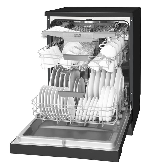 Amica DFM66B8EOqBH 60 см свободностояща съдомиялна машина, черна
