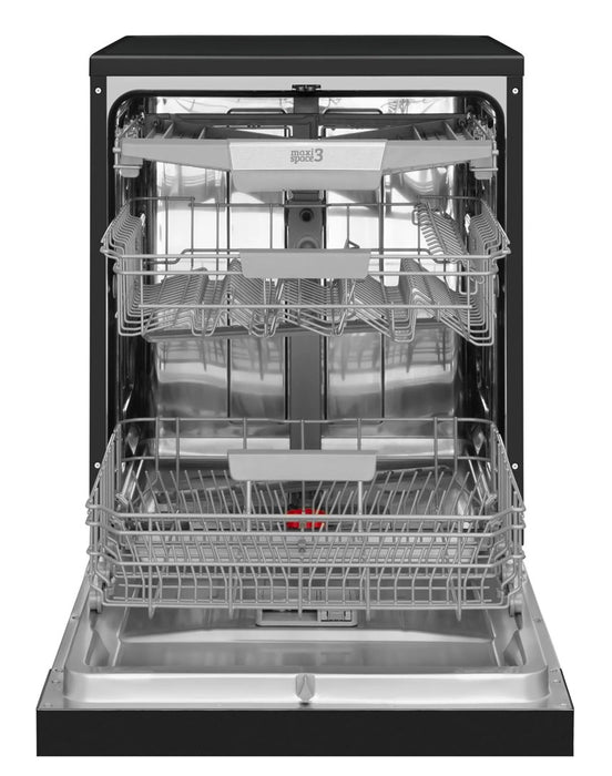 Amica DFM66B8EOqBH 60 см свободностояща съдомиялна машина, черна