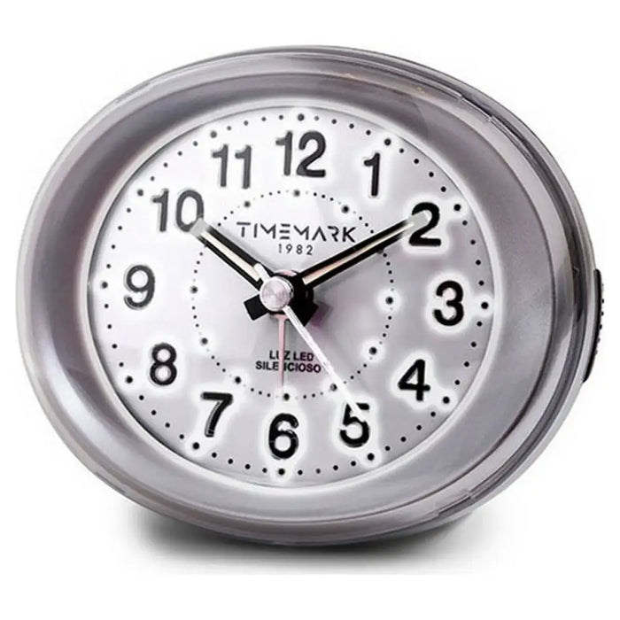 Аналогов будилник Timemark Сребрист LED Светлина Тих Snooze