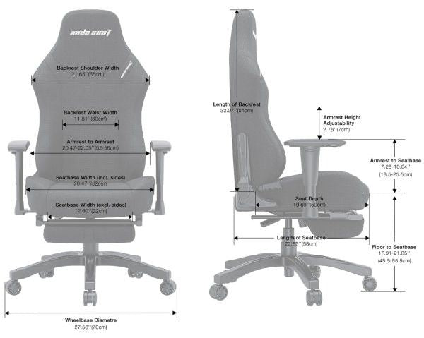 Гейминг стол Anda Seat - Luna Pro, L, черен