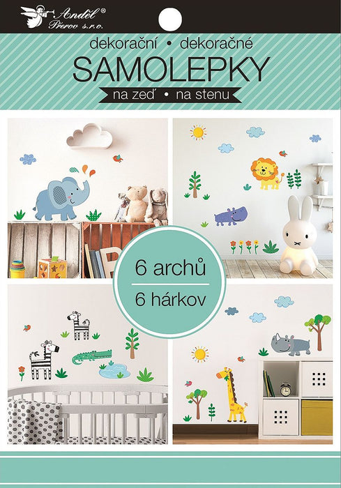 Стикери за стена Andel Prerov - Животни, 6 листа