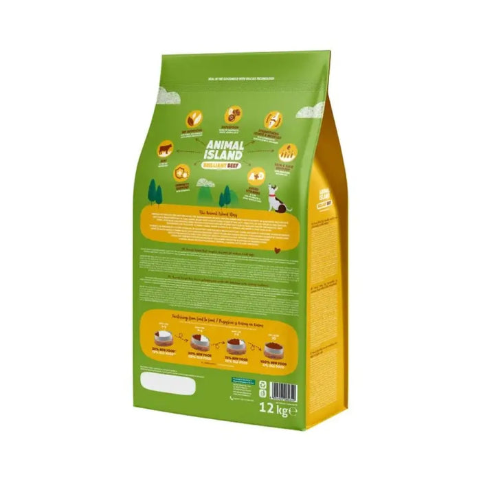 ANIMAL ISLAND Brilliant beef - суха храна за кучета - 12кг