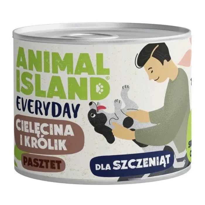 ANIMAL ISLAND Everyday Puppy Телешко и заешко - мокра храна