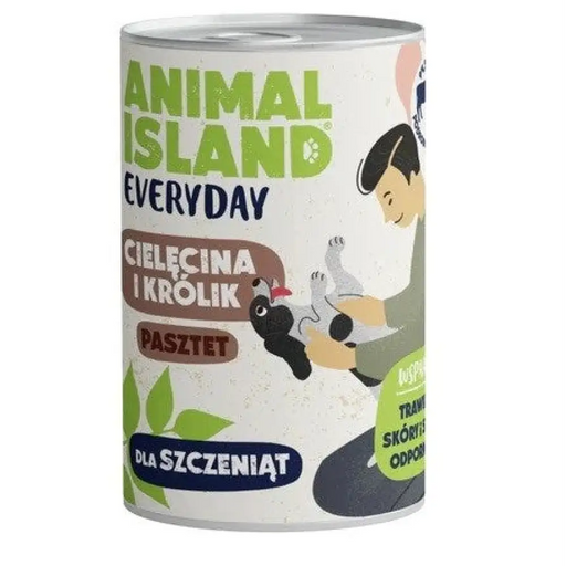 ANIMAL ISLAND Everyday Puppy Телешко и заешко - мокра храна