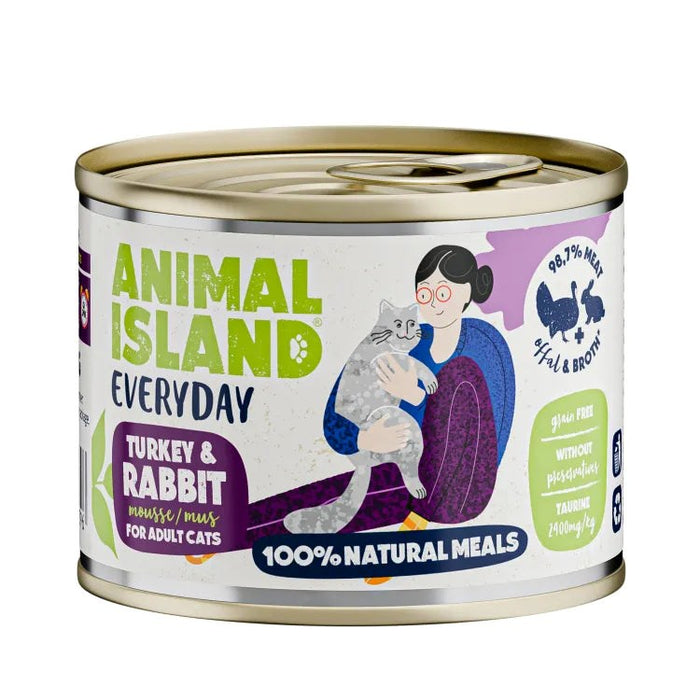 ANIMAL ISLAND Everyday Пуйка и заек - мокра храна за котки - 200 г