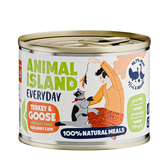 ANIMAL ISLAND Everyday Турция и гъска - мокра храна за котки - 200гр