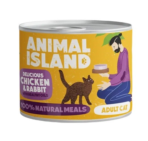 ANIMAL ISLAND Пиле и заек - мокра храна за котки - 200гр